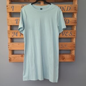 Old Navy Light Blue Mini T-Shirt Dress